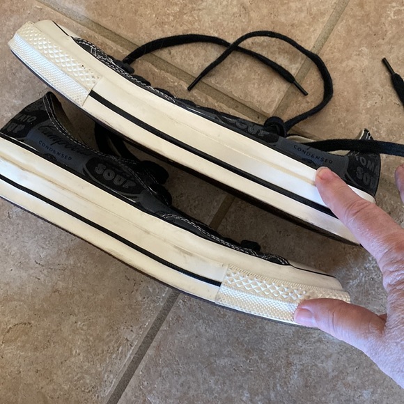 CONVERSE SPECIAL EDITION ANDY WARHOL CAMPBELL SOUP CAN LABELS BLACK SZ UK 7 US 9 - Picture 3 of 8